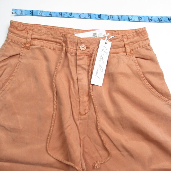 Anthropologie On the Road Drawstring Ankle Cargo Pants Orange - S - Picture 6 of 11